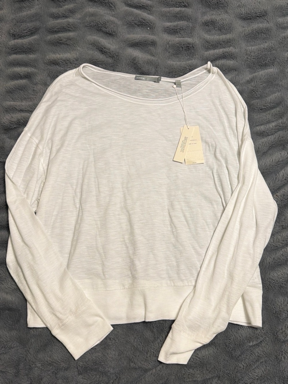 Vince Cream Lightweight Boatneck Tee